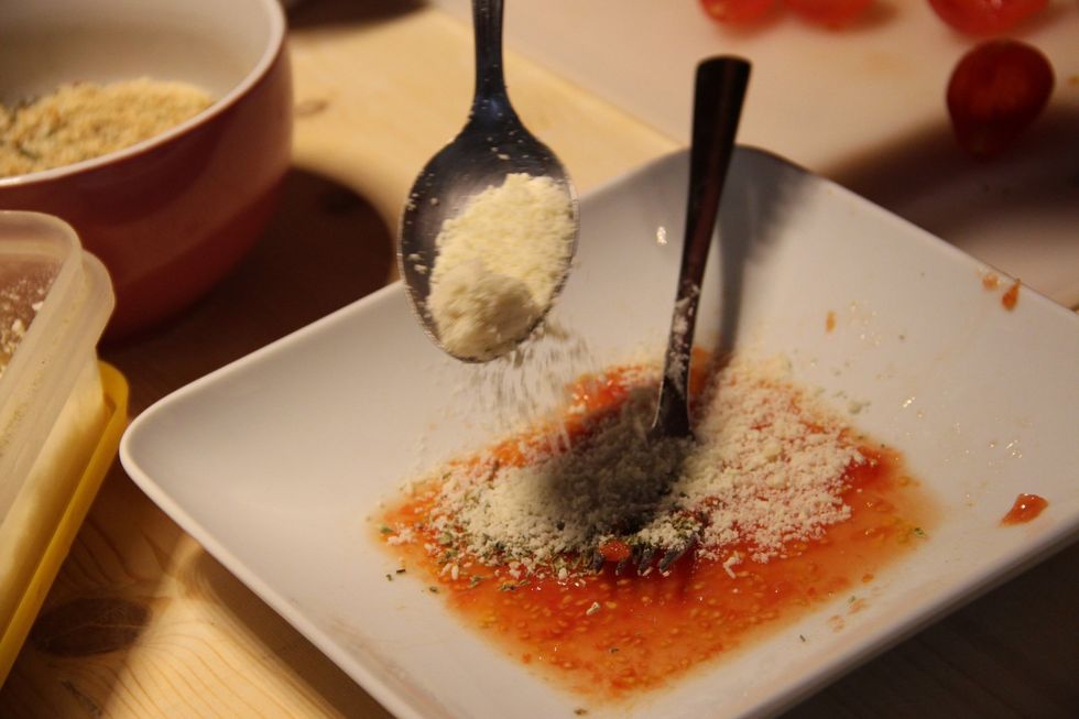 Add pecorino cheese...we are looking for a meatball cosistency