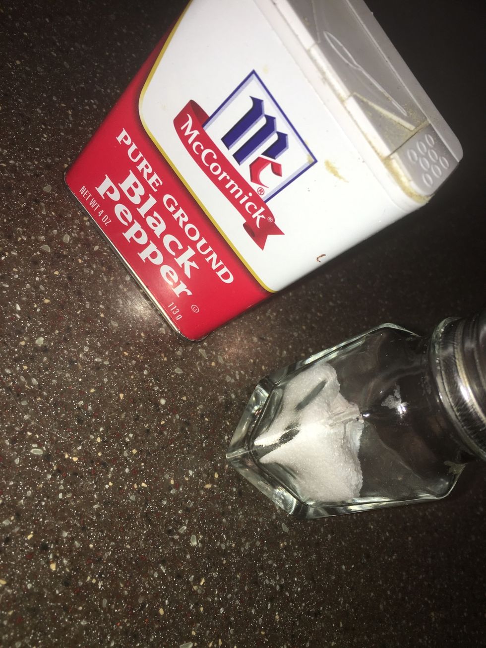 Add pepper and salt to the meat to add flavor.