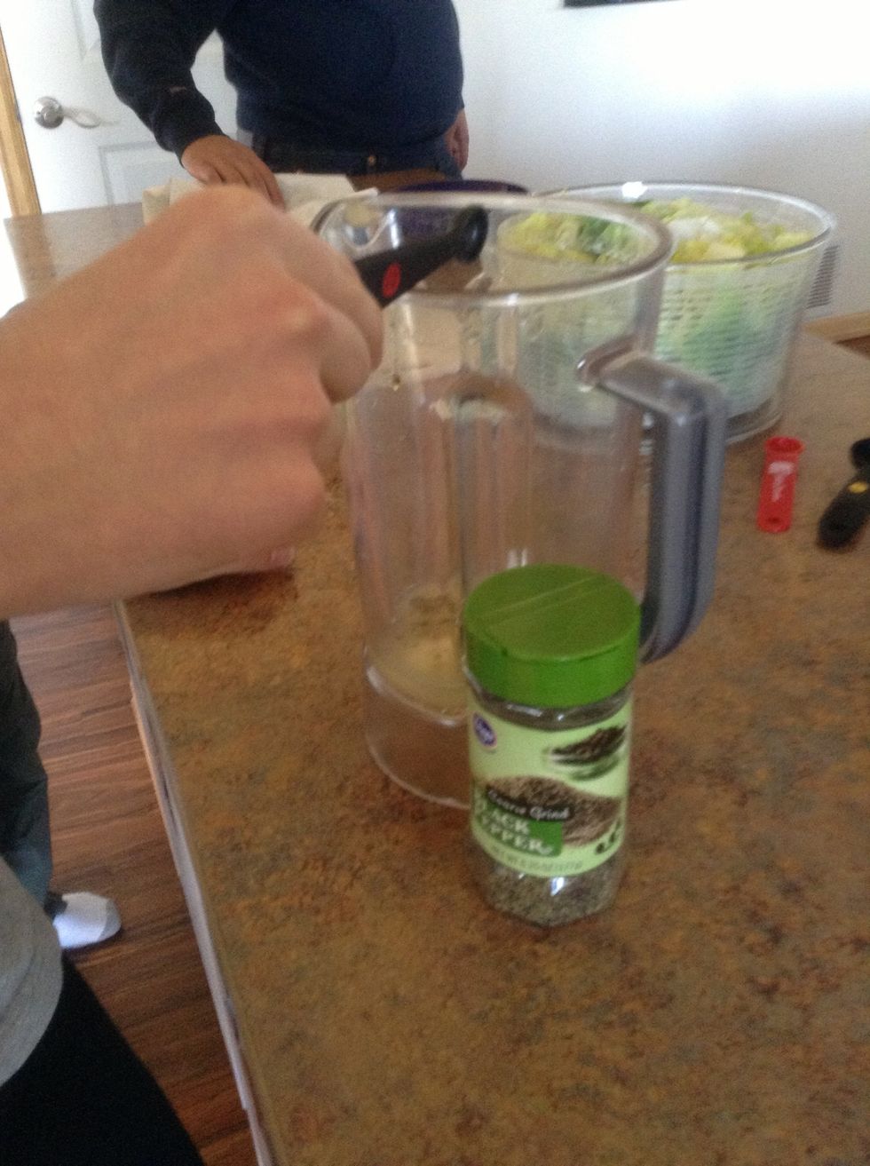 Add pepper to blender.