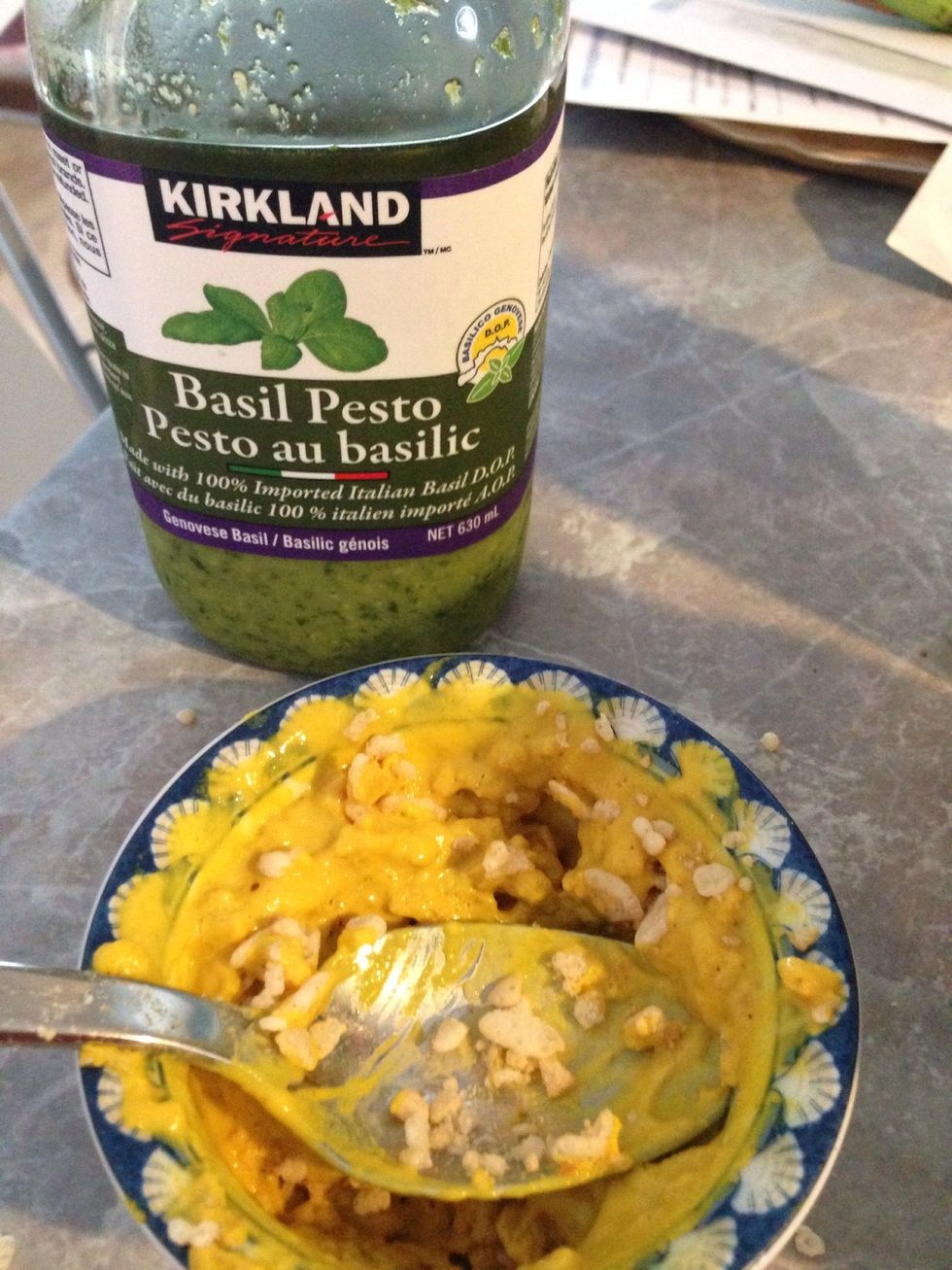 Add pesto for taste