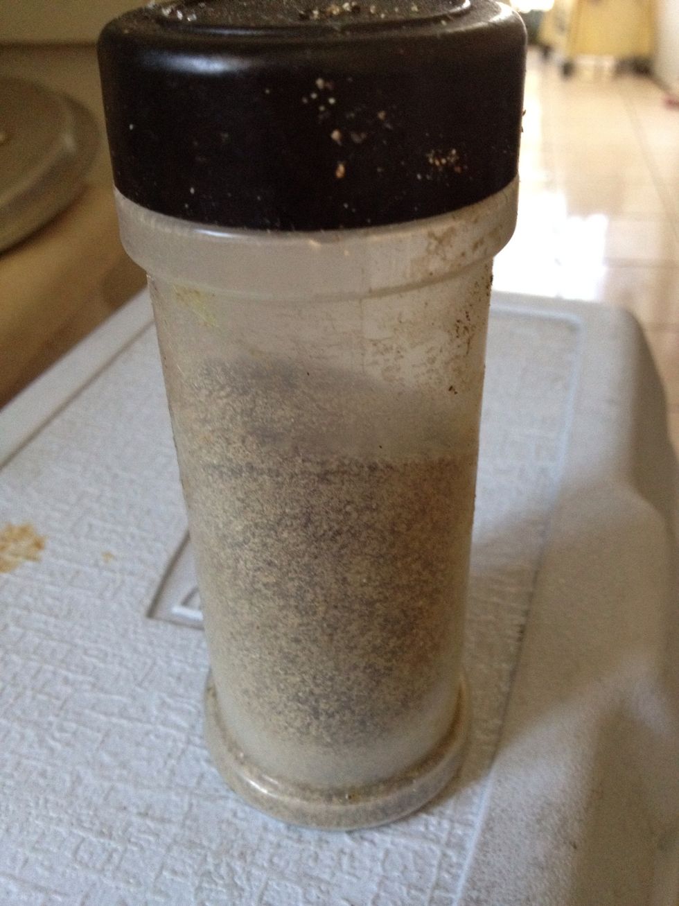 Add pinch of pepper to eggs