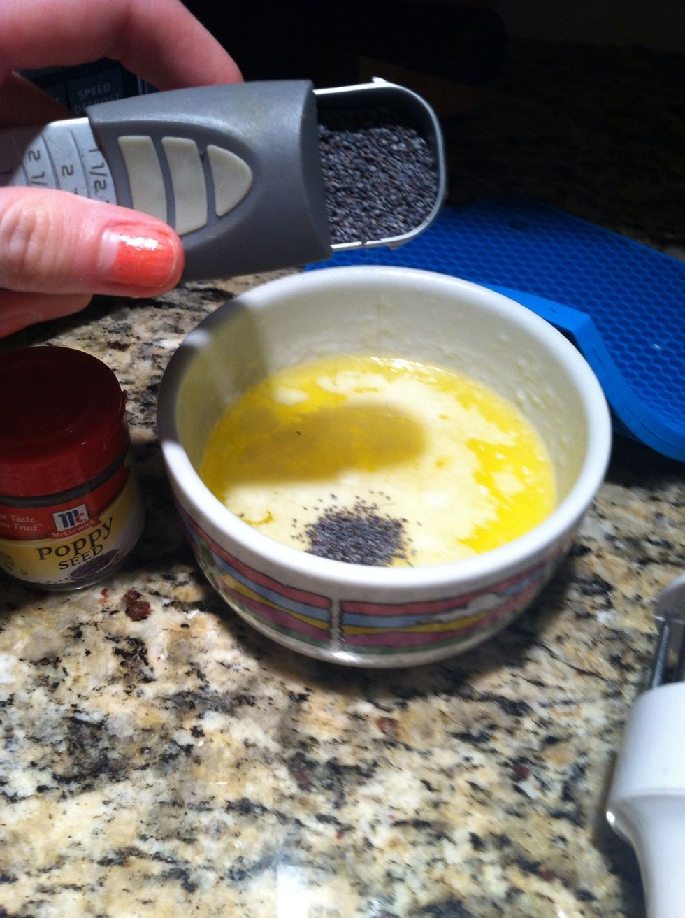 Add poppy seeds (1 tablespoon)