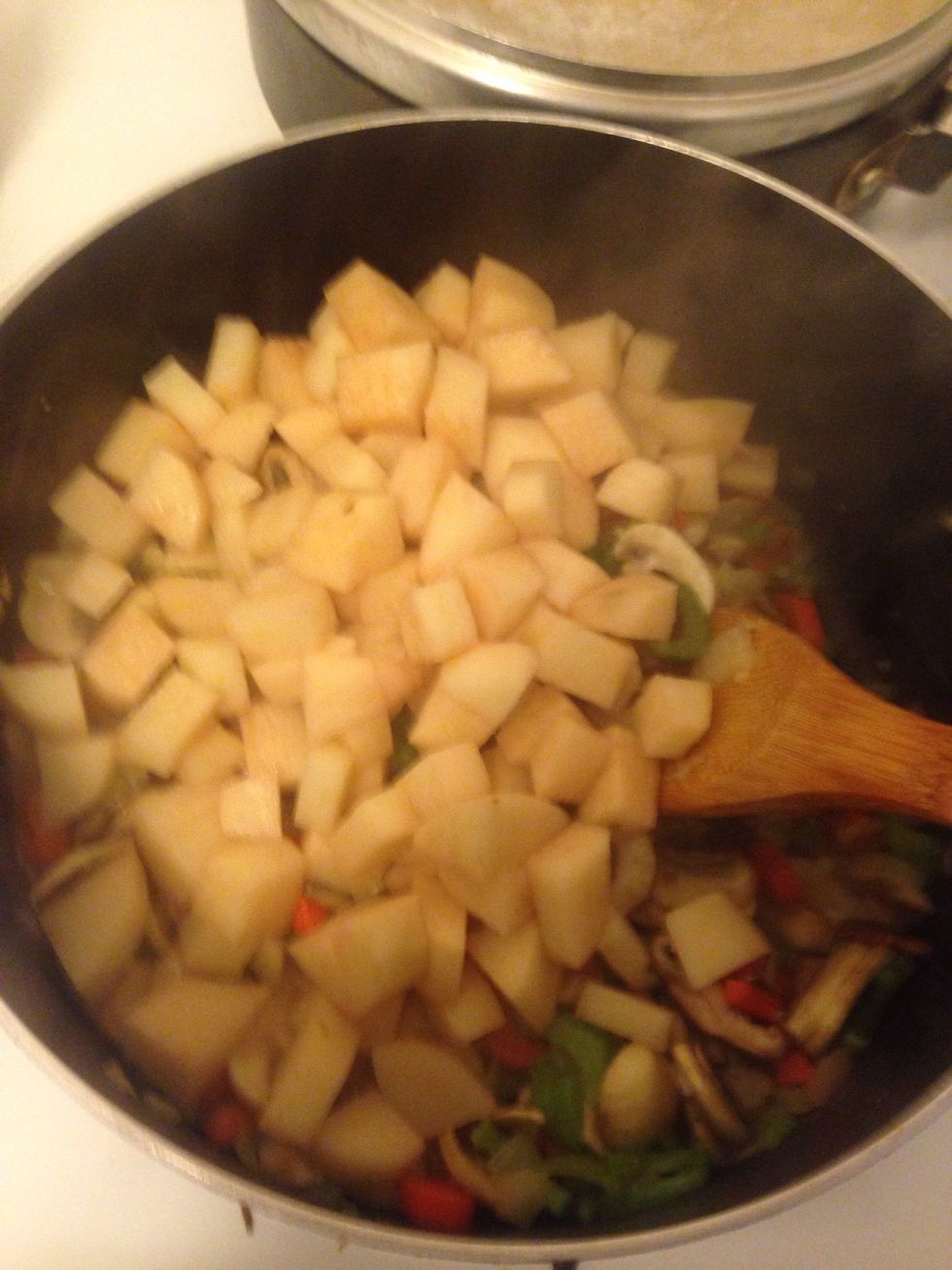 Add potatoes.