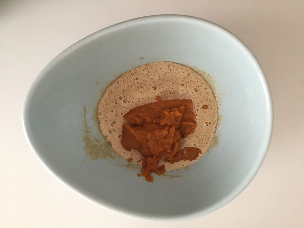 Add pumpkin puree.