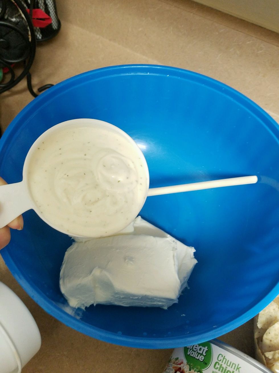 Add ranch to mixing bowl