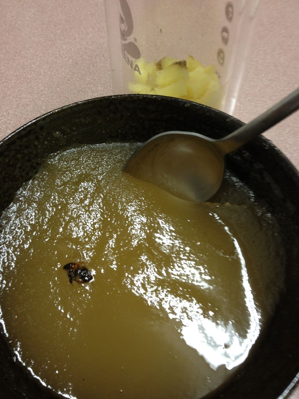 Add raw honey ( yes that's a bee from my cousins who are bee keepers)