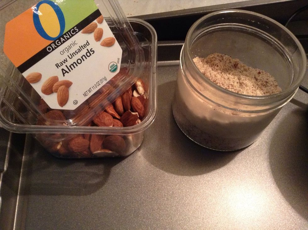 Add Raw unsalted crushed almonds.