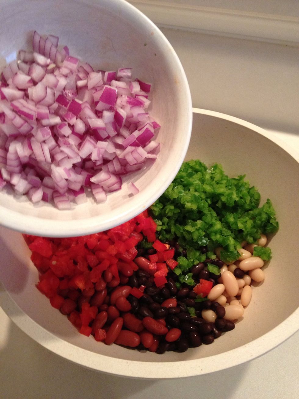 Add red onion.