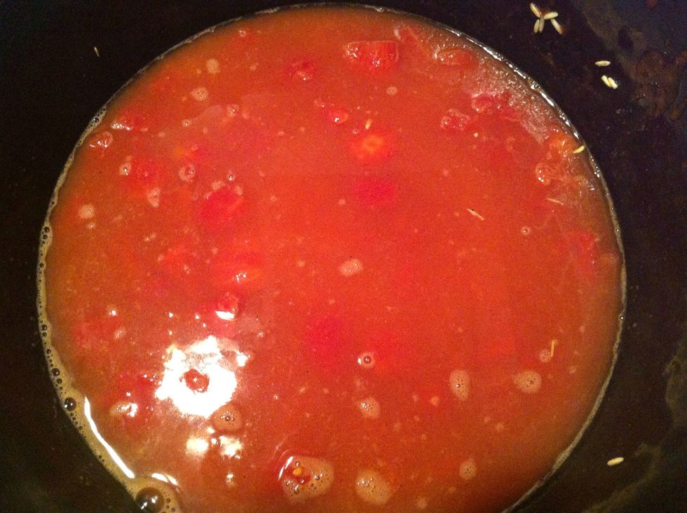 Add remaining ingredients and bring to a boil. Cover turn heat down to low and let cook for 25 minutes or water has been absorbed by rice.
