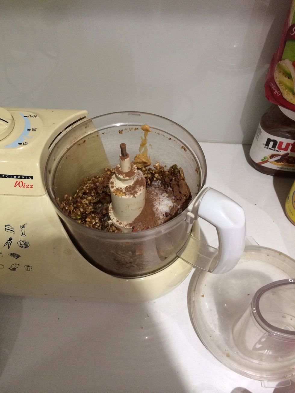 Add remaining ingredients & use the soaking water to make the mixture less dry