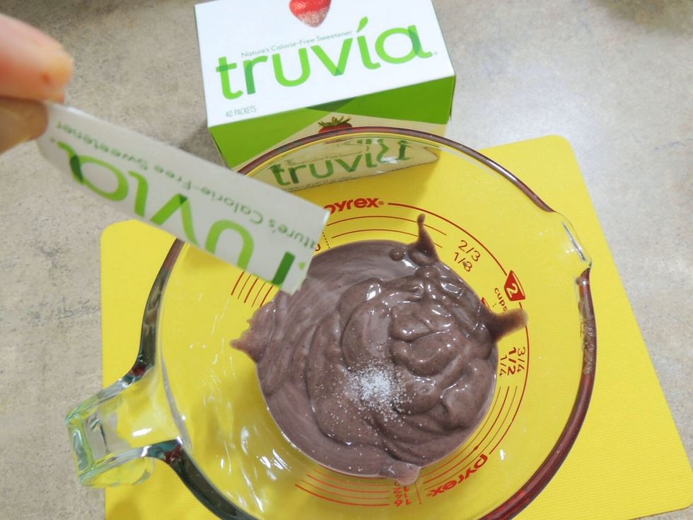 Add remaining packet of stevia