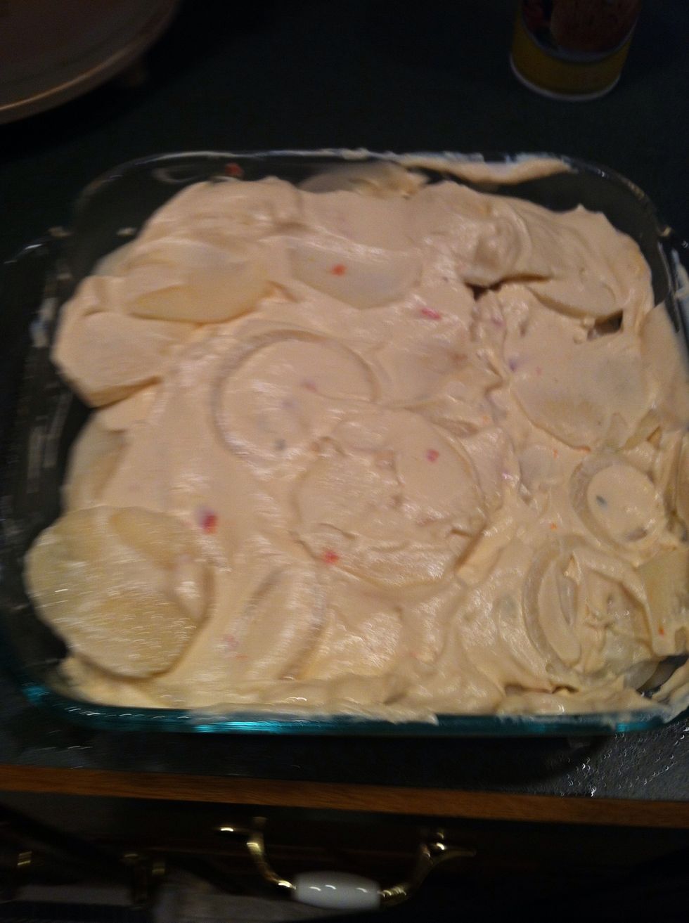 Add rest of soup mixture