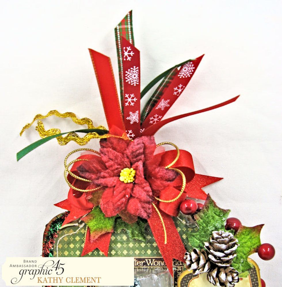 Add ribbon and flower through the hole at the top of the tag.