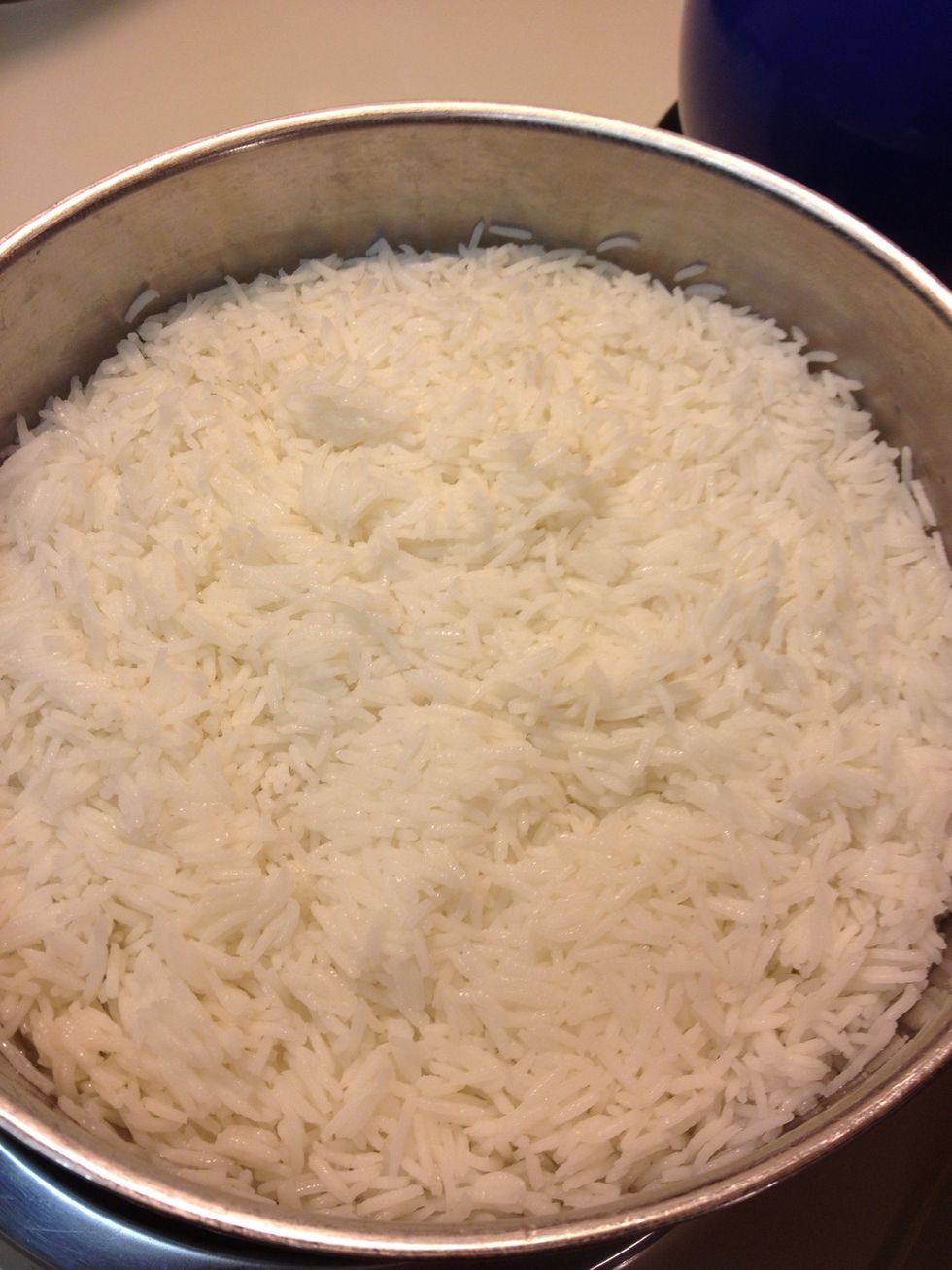 Add rice to hot oil and pour saffron water on top & mix in. Knowing the right temp and time is crucial for golden crunchy Tadiq. Smell often. I start at medium high and lower to medium after a minute.