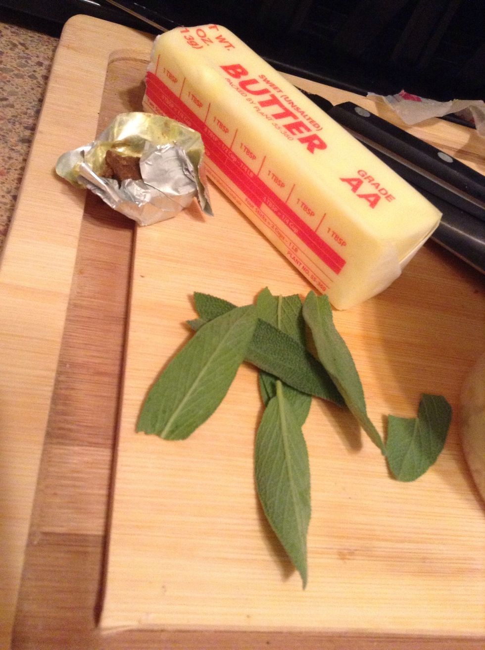 Add sage (to taste) and as much butter as you would like