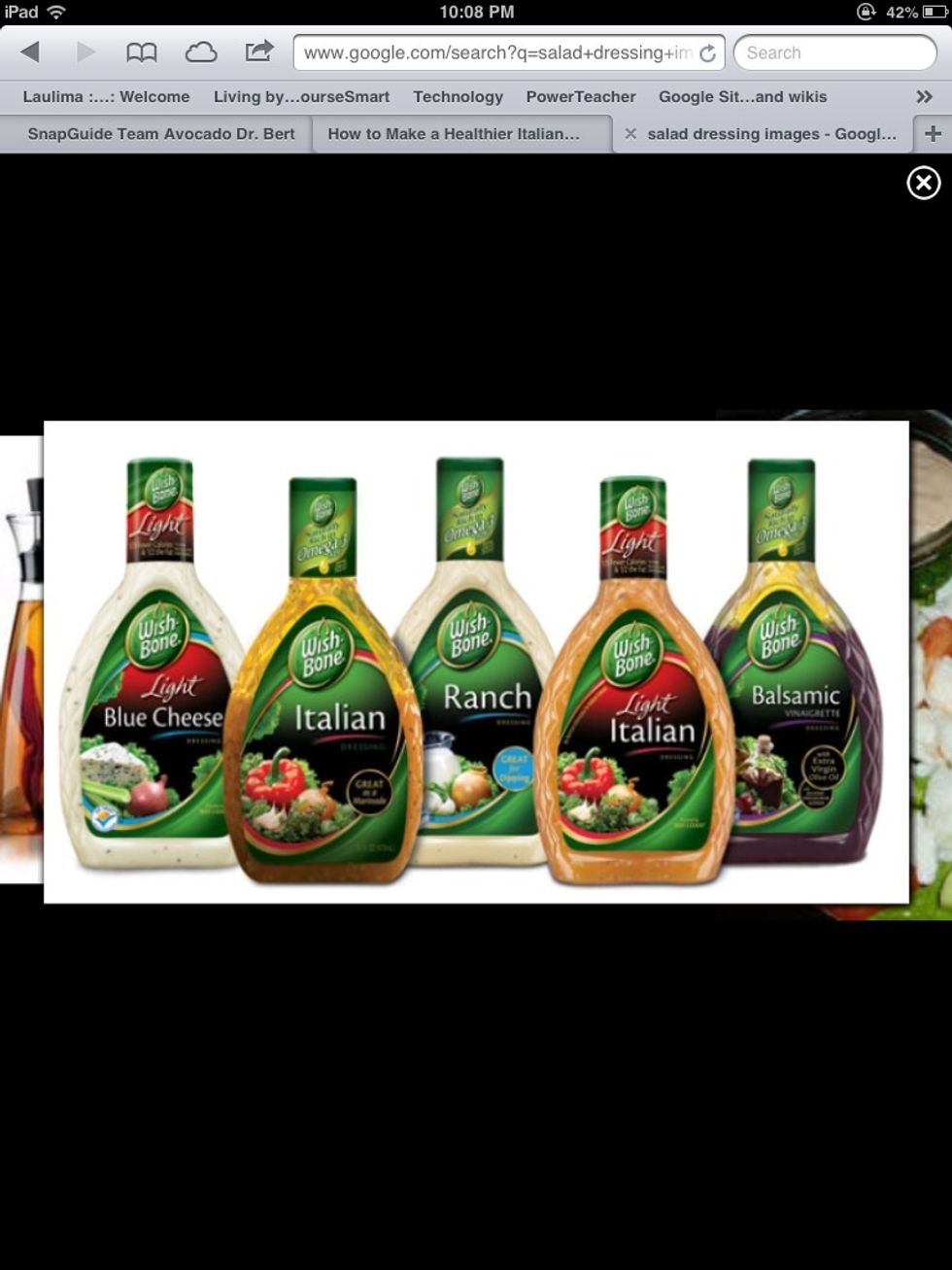 Add salad dressing of your choice.