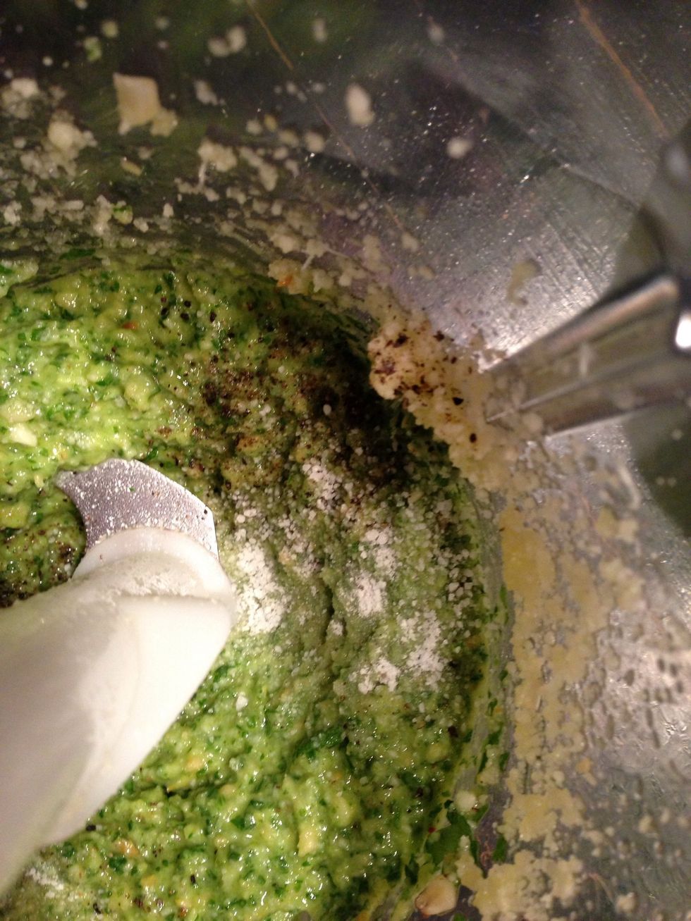 Add salt and pepper and mince it well