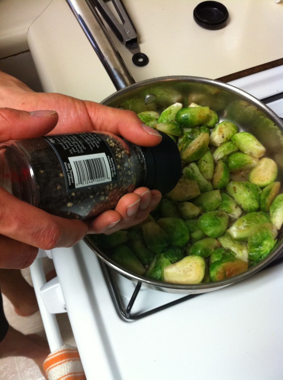 Add salt and pepper to your personal taste and stir