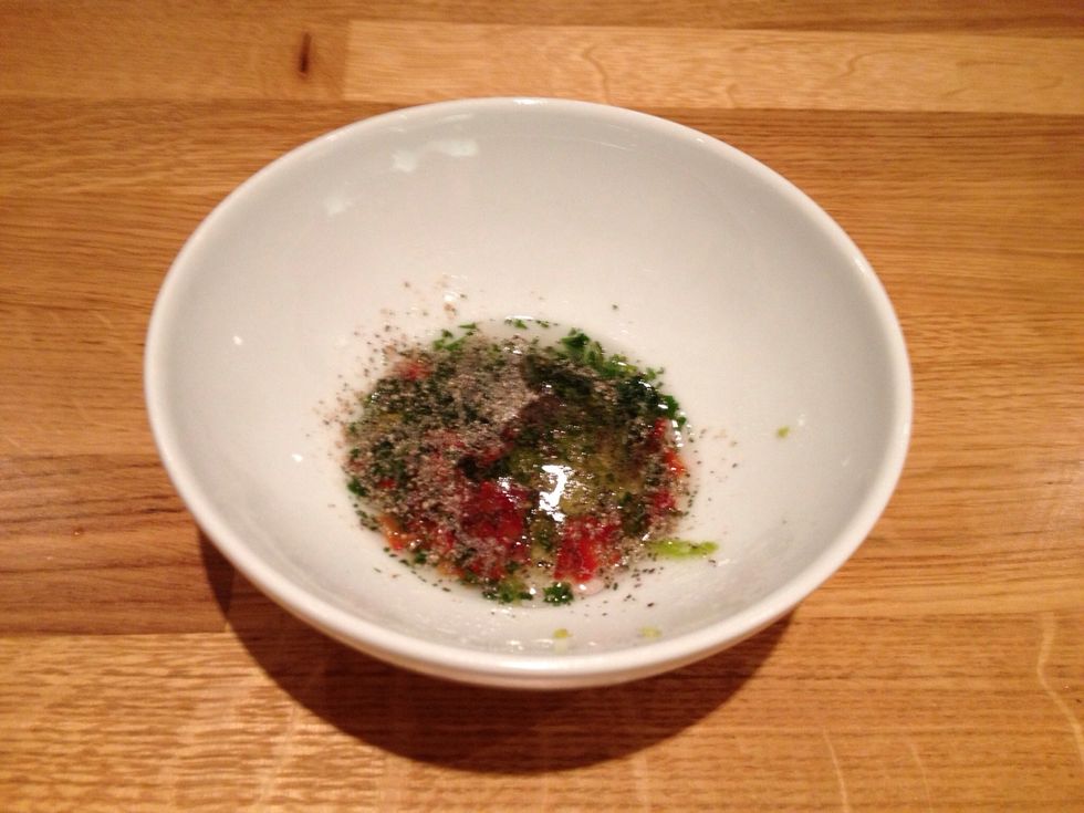 Add salt and pepper