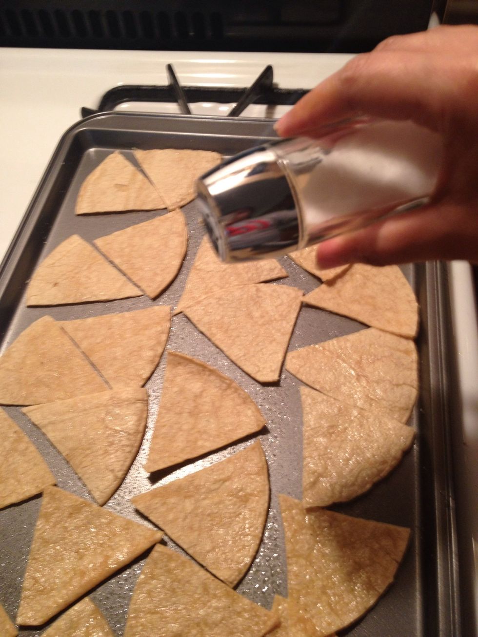 Add salt. (and you can add the lime salt and squirt with lime now if you desire for flavor)