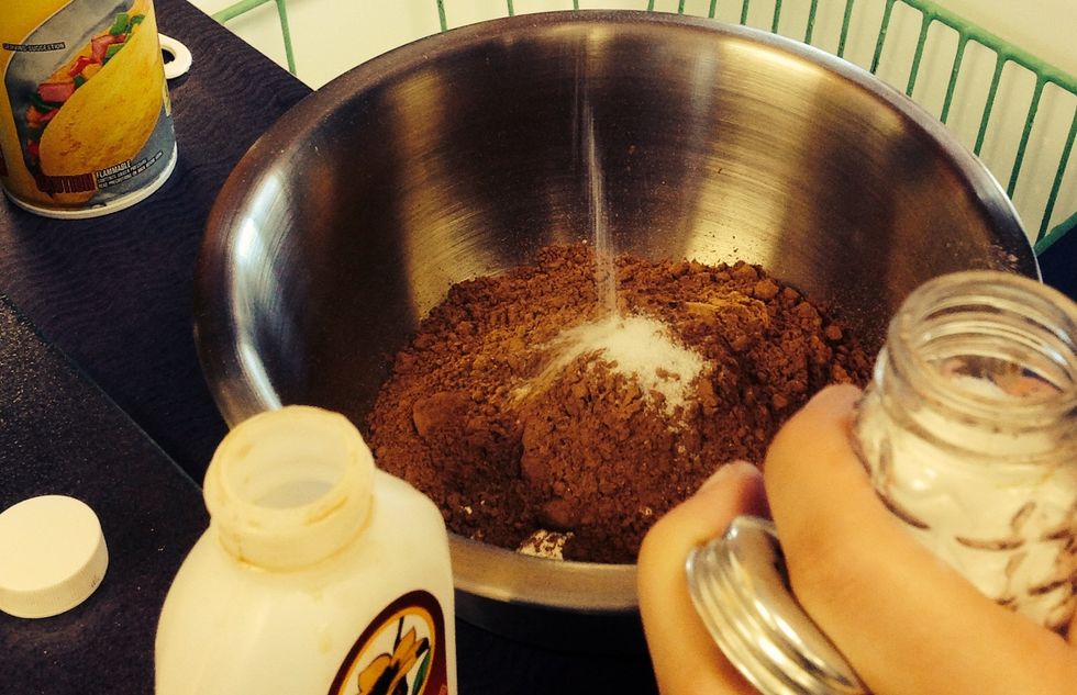 Add salt into flour mix