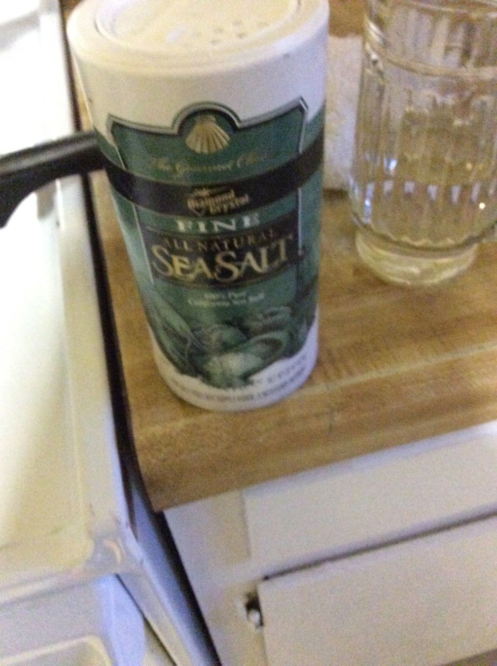 Add salt into your water and onion mixture
