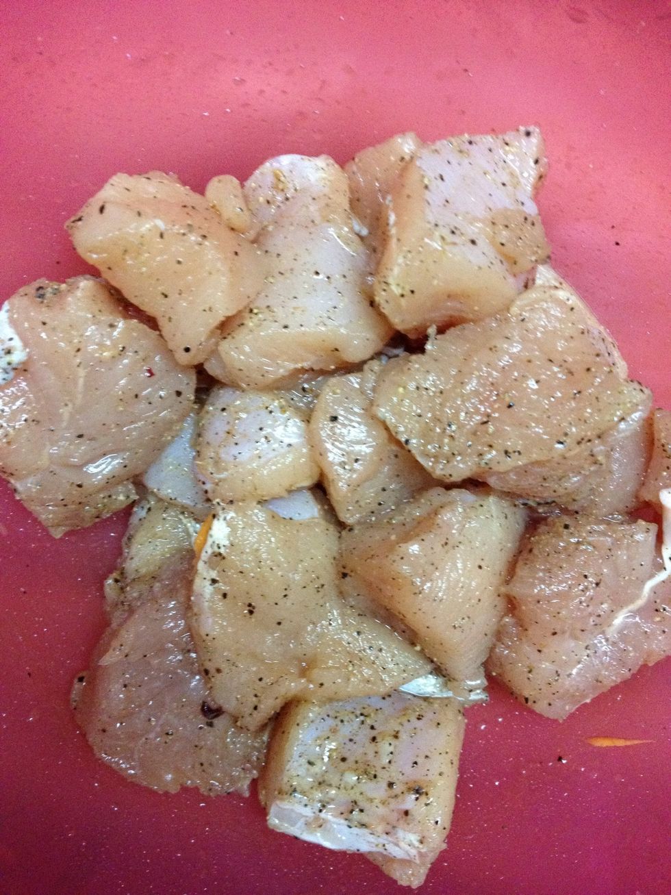 Add salt n pepper n keep aside for 10mins