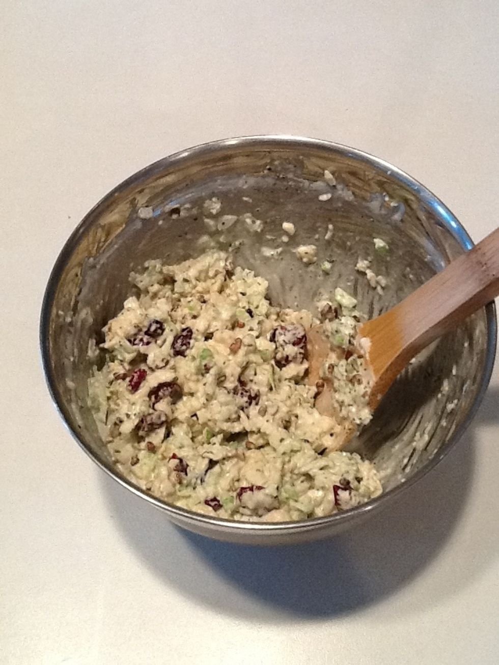 Add salt, pepper, and a few shakes of basil.  Stir one last time.