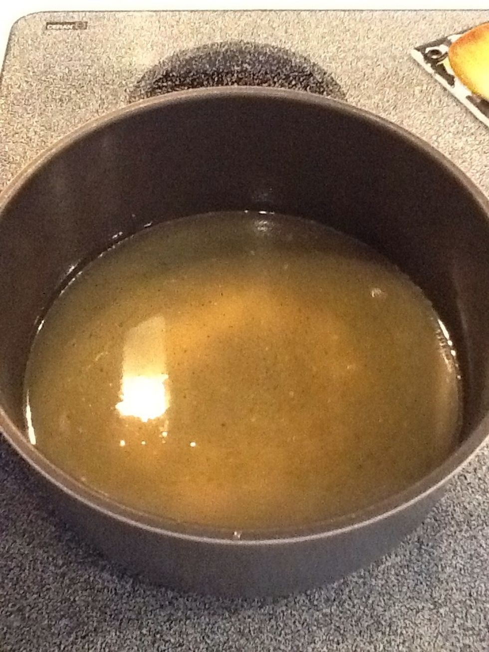 Add salt, pepper, and chicken stock. Bring to a boil over high heat.