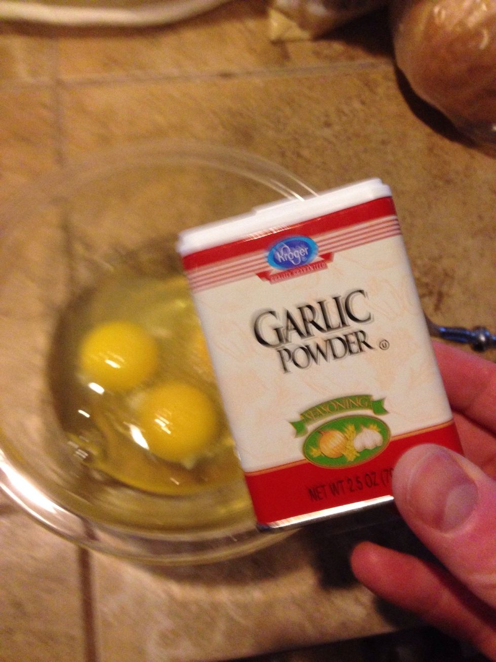 Add salt, pepper and garlic powder (optional)