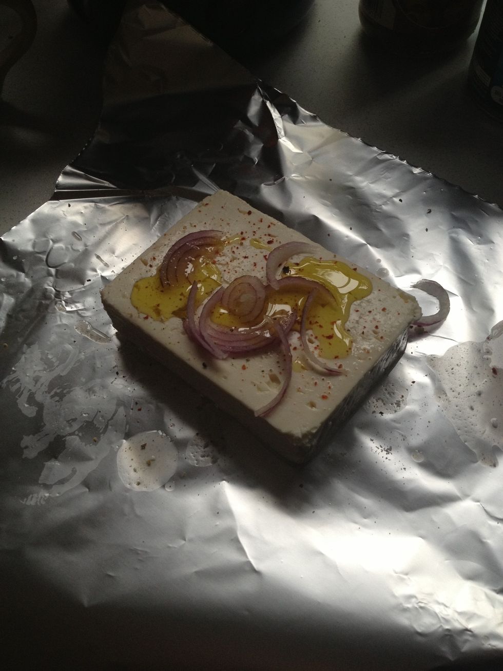 Add salt, pepper and the Olive oil