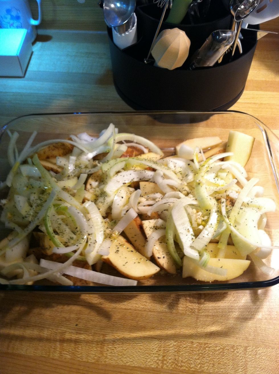 Add salt, pepper & parsley to taste.