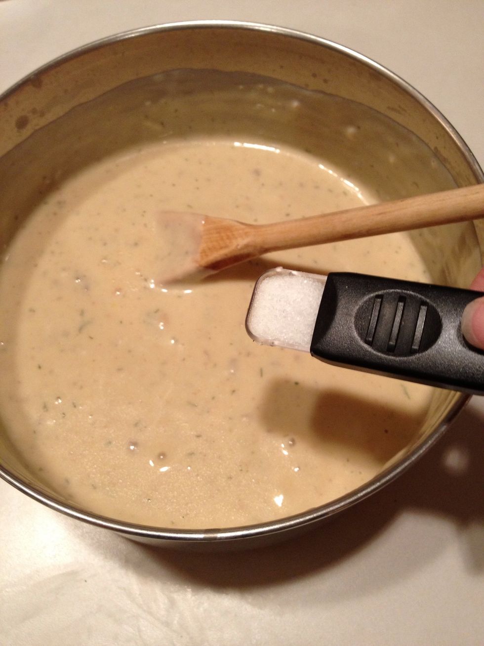 Add salt. Stir well.