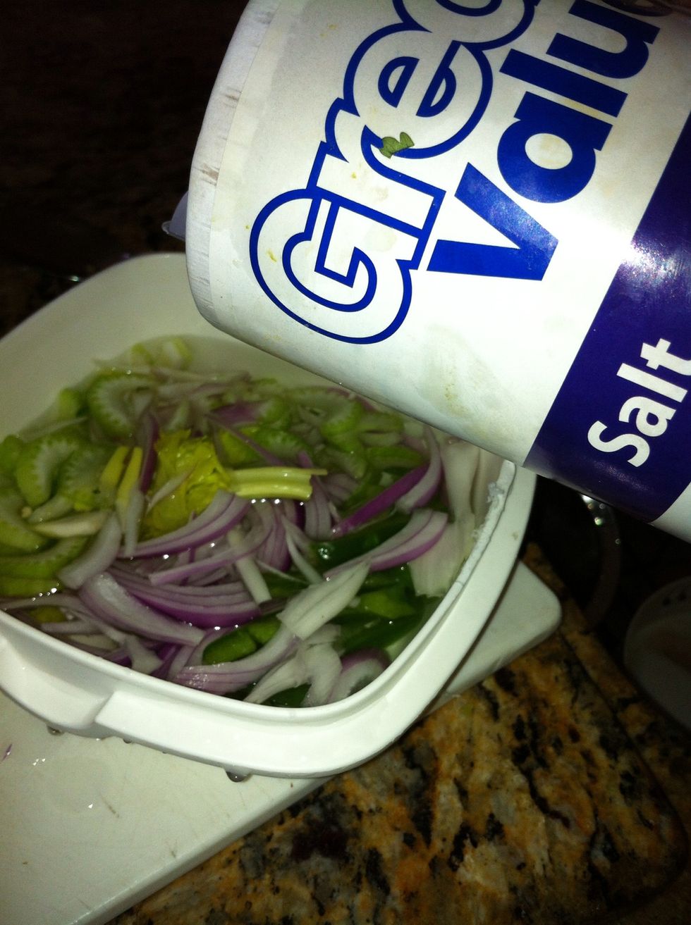 add salt to the water