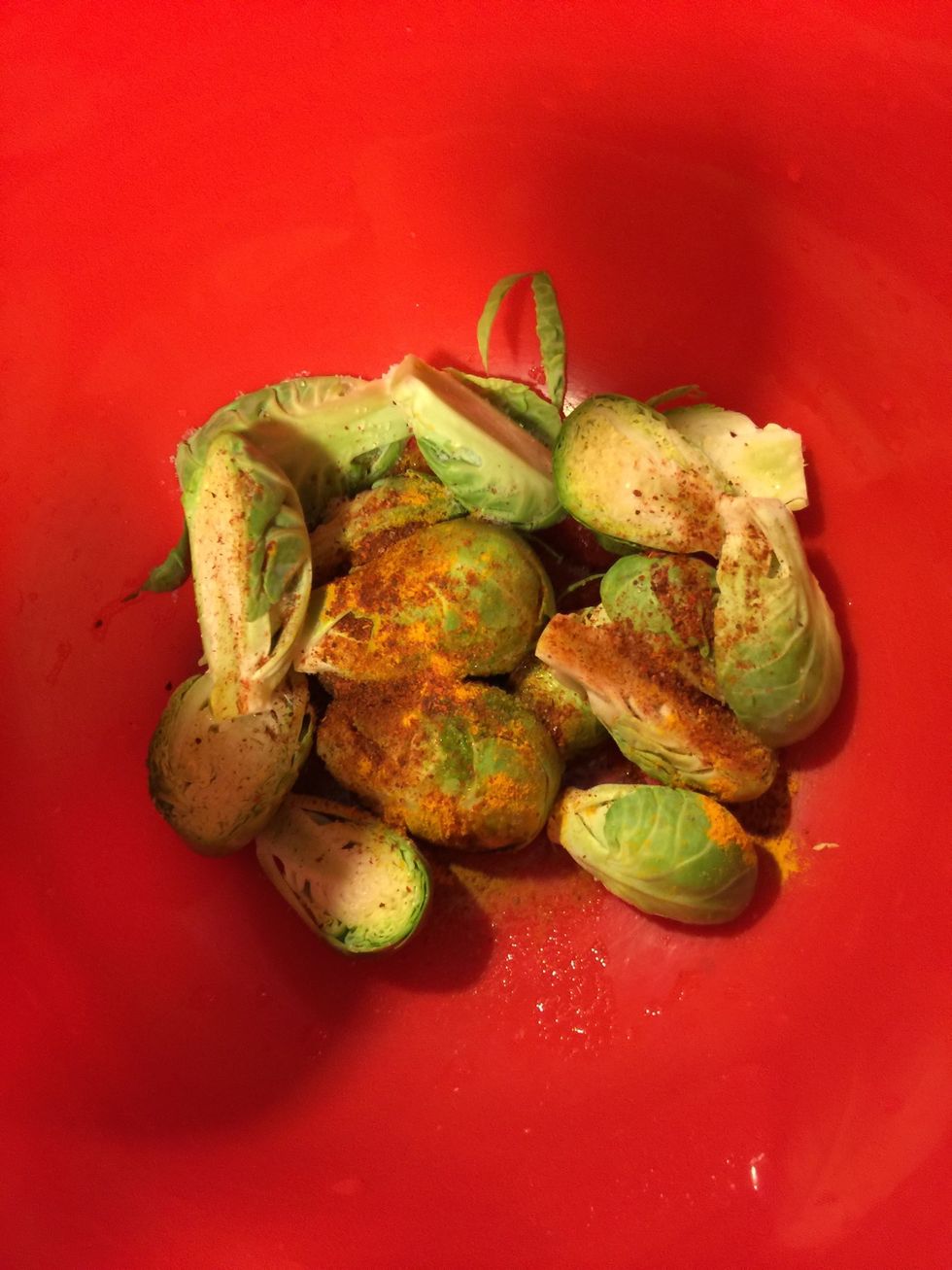 Add salt, turmeric and chilli powder.