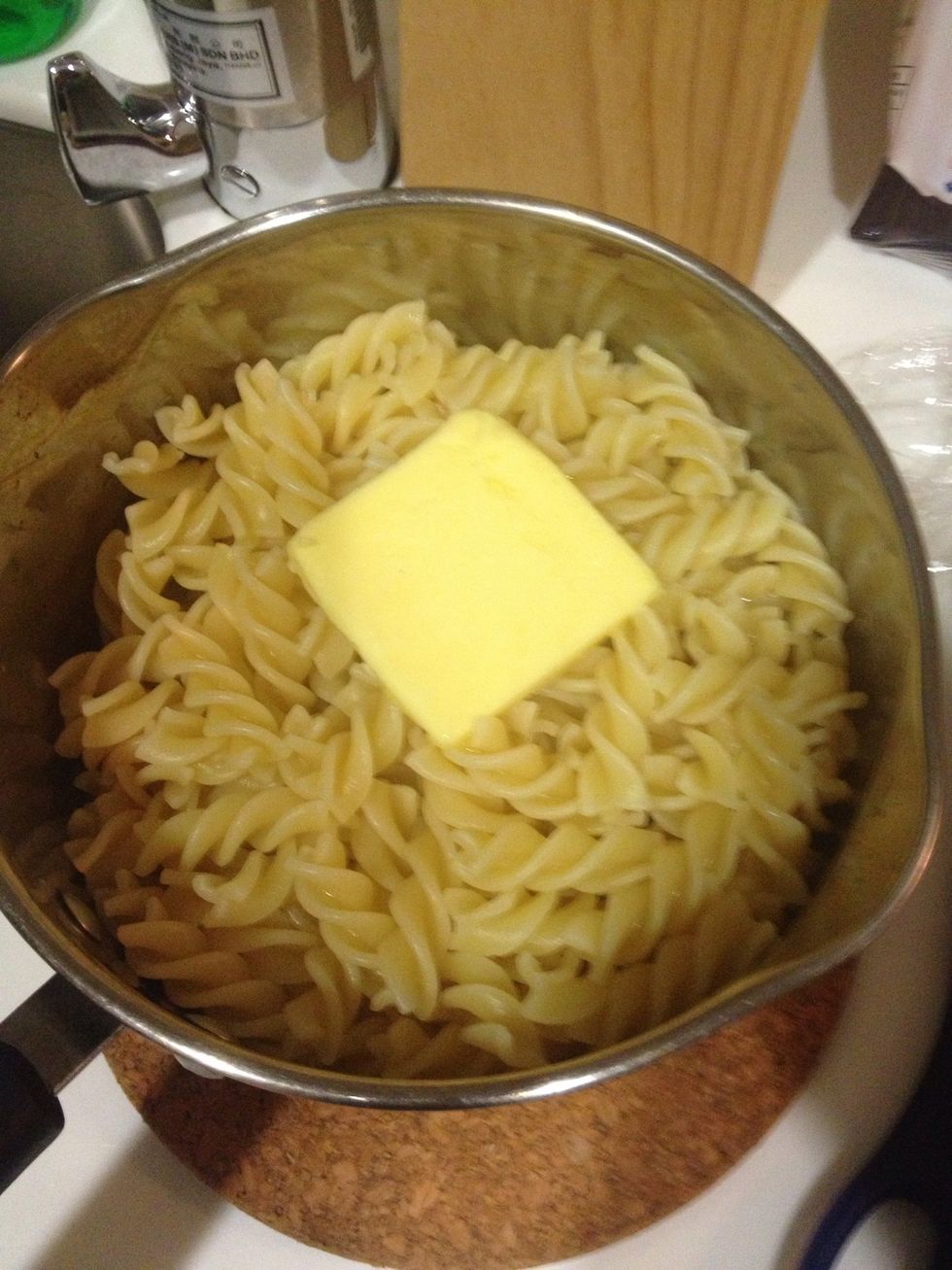 Add salted butter or you can drizzle some olive oil to prevent it sticking.