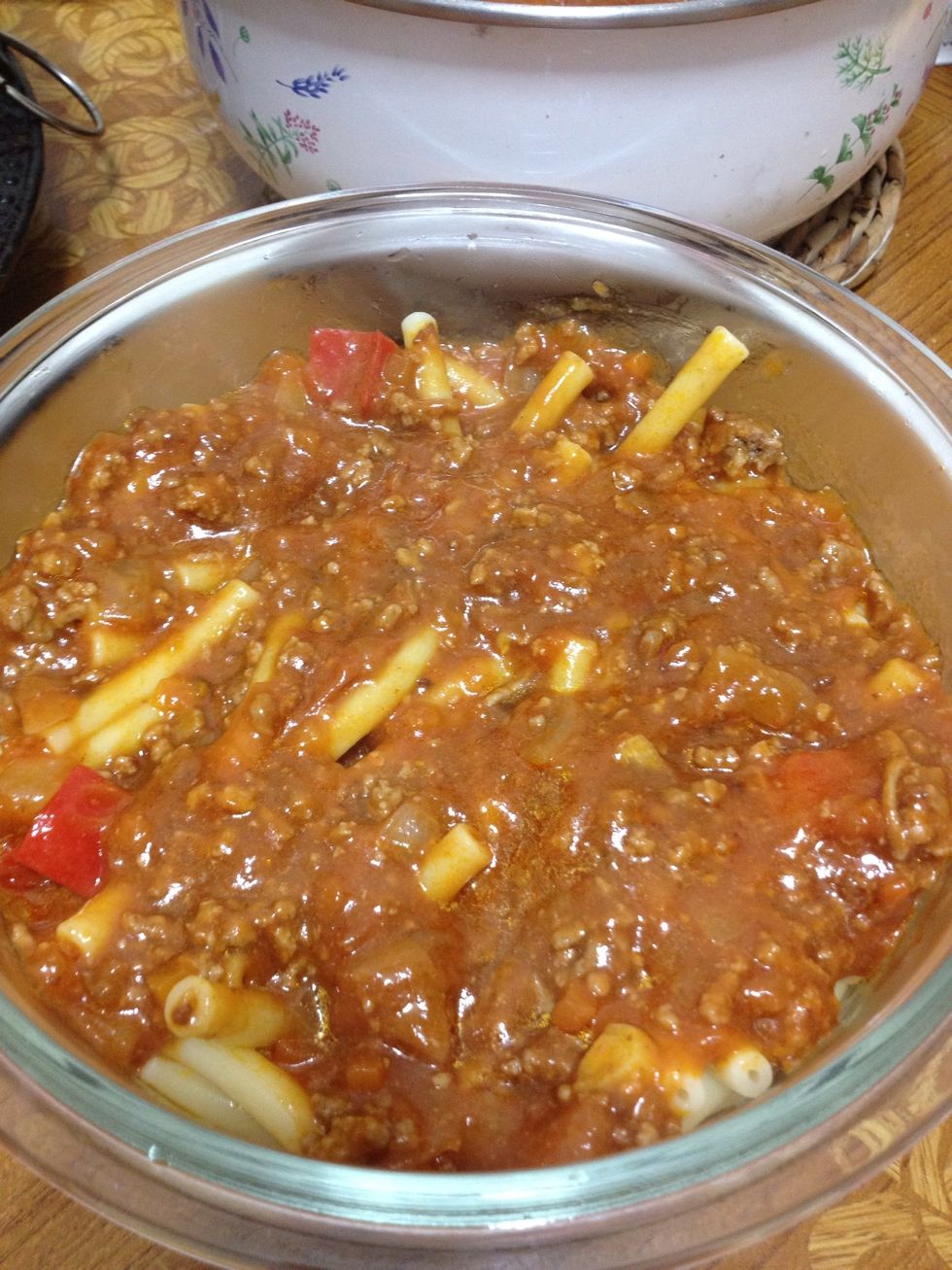 add sauce and then add cheese.