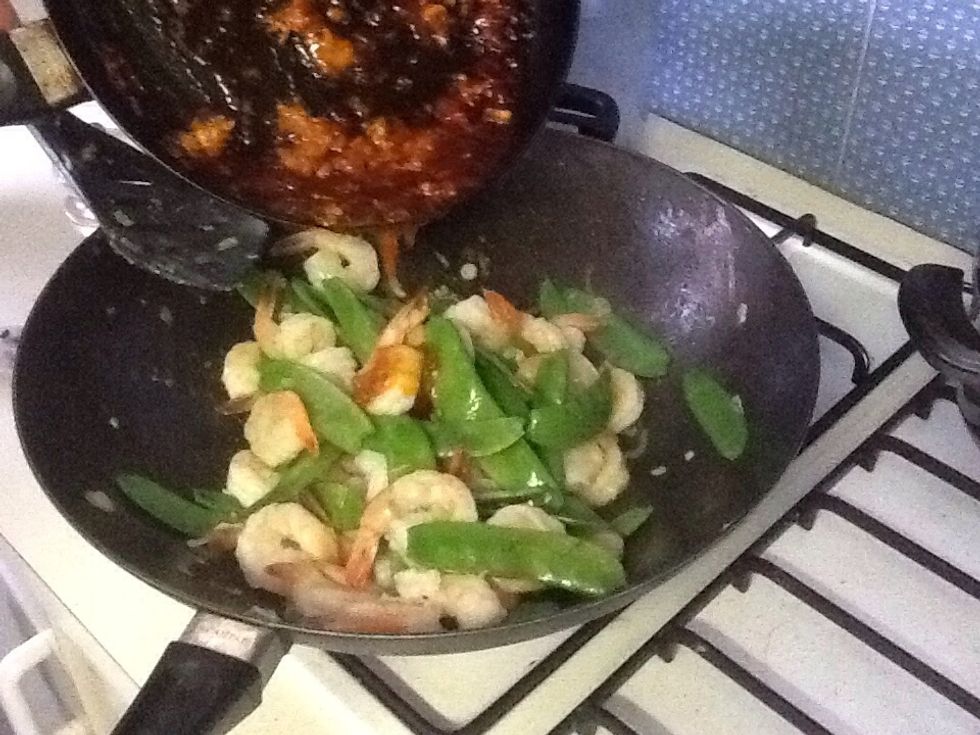 Add sauce base and stir for a minute