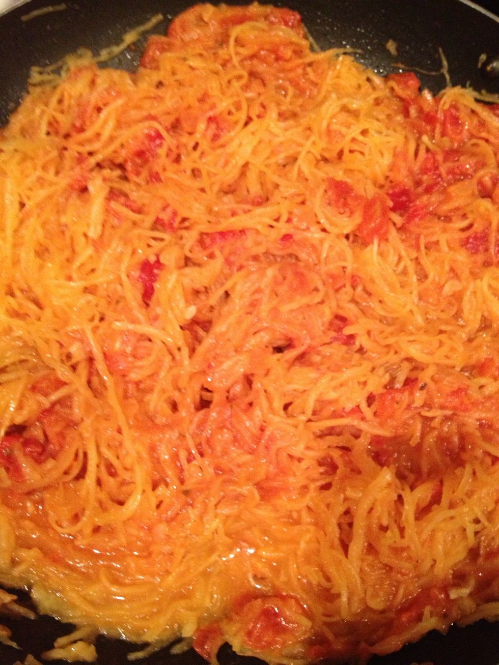 Add sauce! I used Trader Joe's Vodka Sauce.