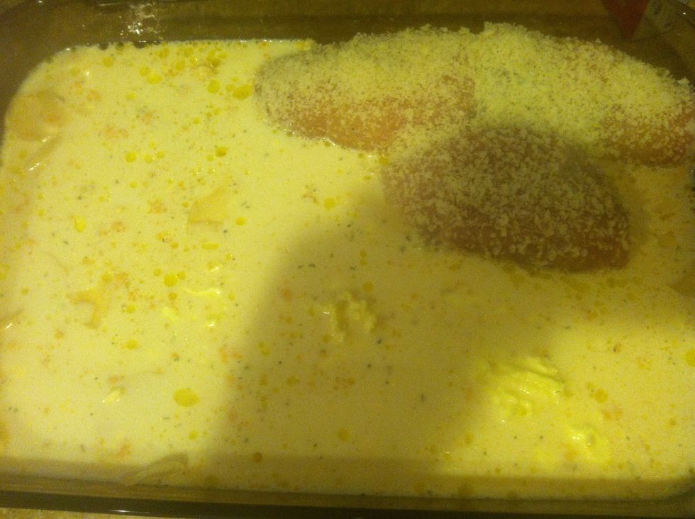Add scalloped potato ingredients ...milk butter and seasoning. Bake and continue cleaning until dinner is done :)