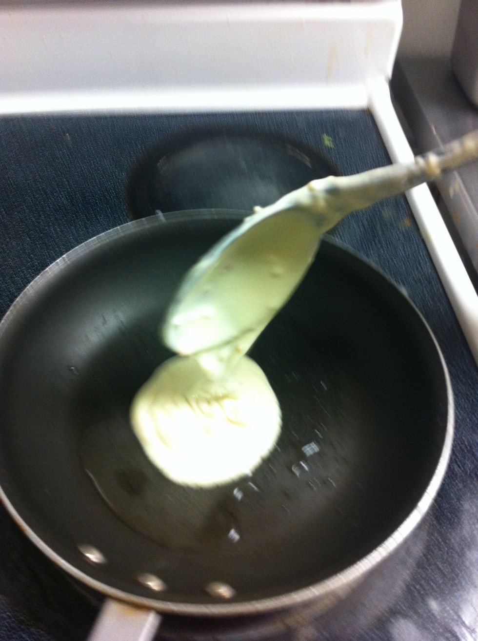 Add scoop of Cheese Sauce (about 1 cup). Let heat until melty and loosens up.