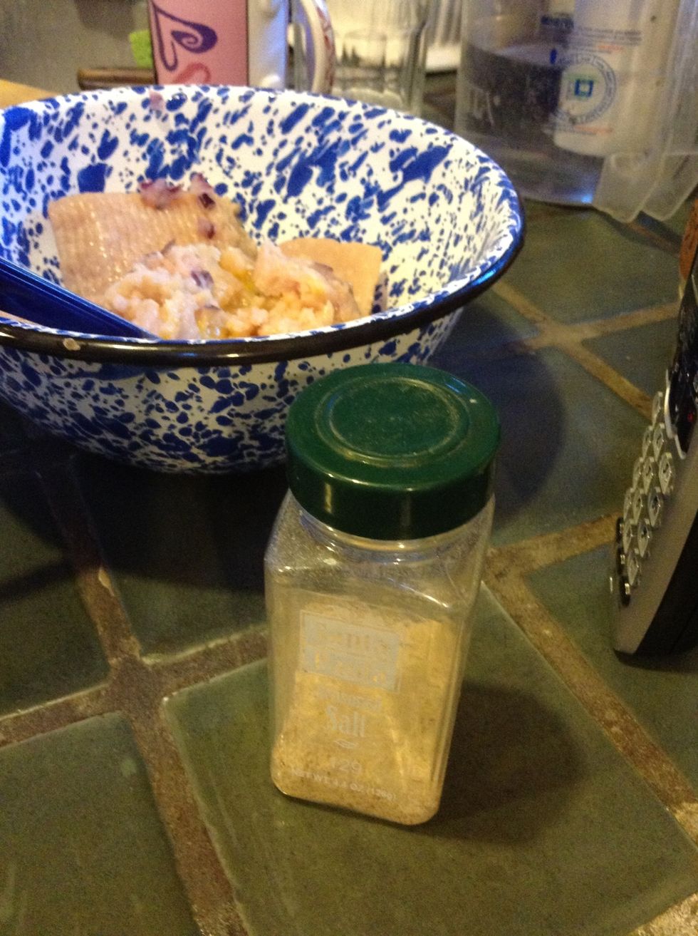Add seasoned salt