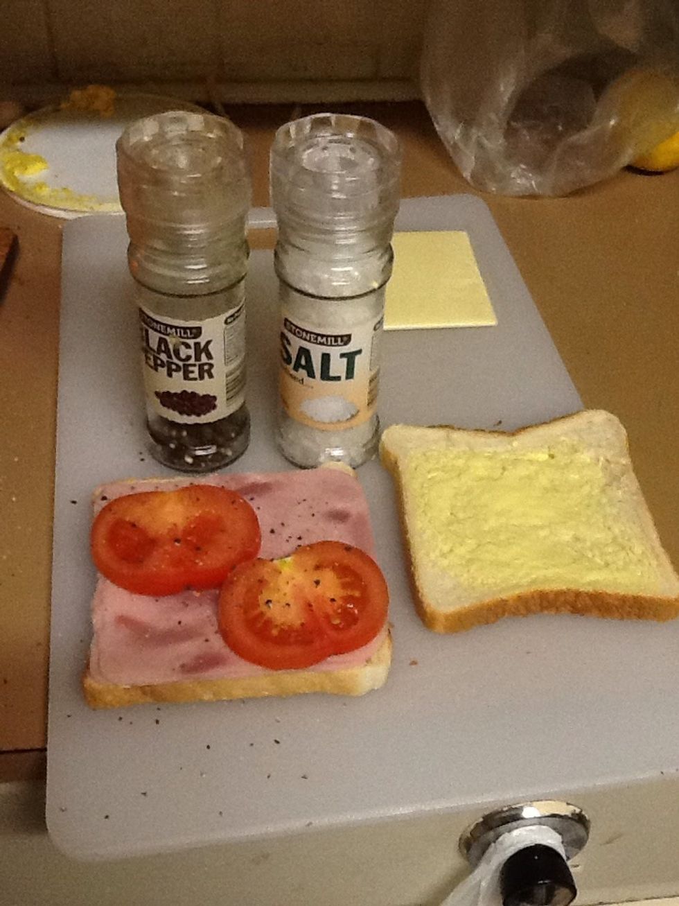 Add seasoning (optional). In my case I am using black pepper and sea salt.