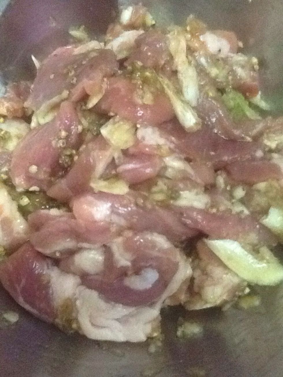 Add seasoning sauce or light soy sauce , wrap it and keep in the fridge at least half an hour