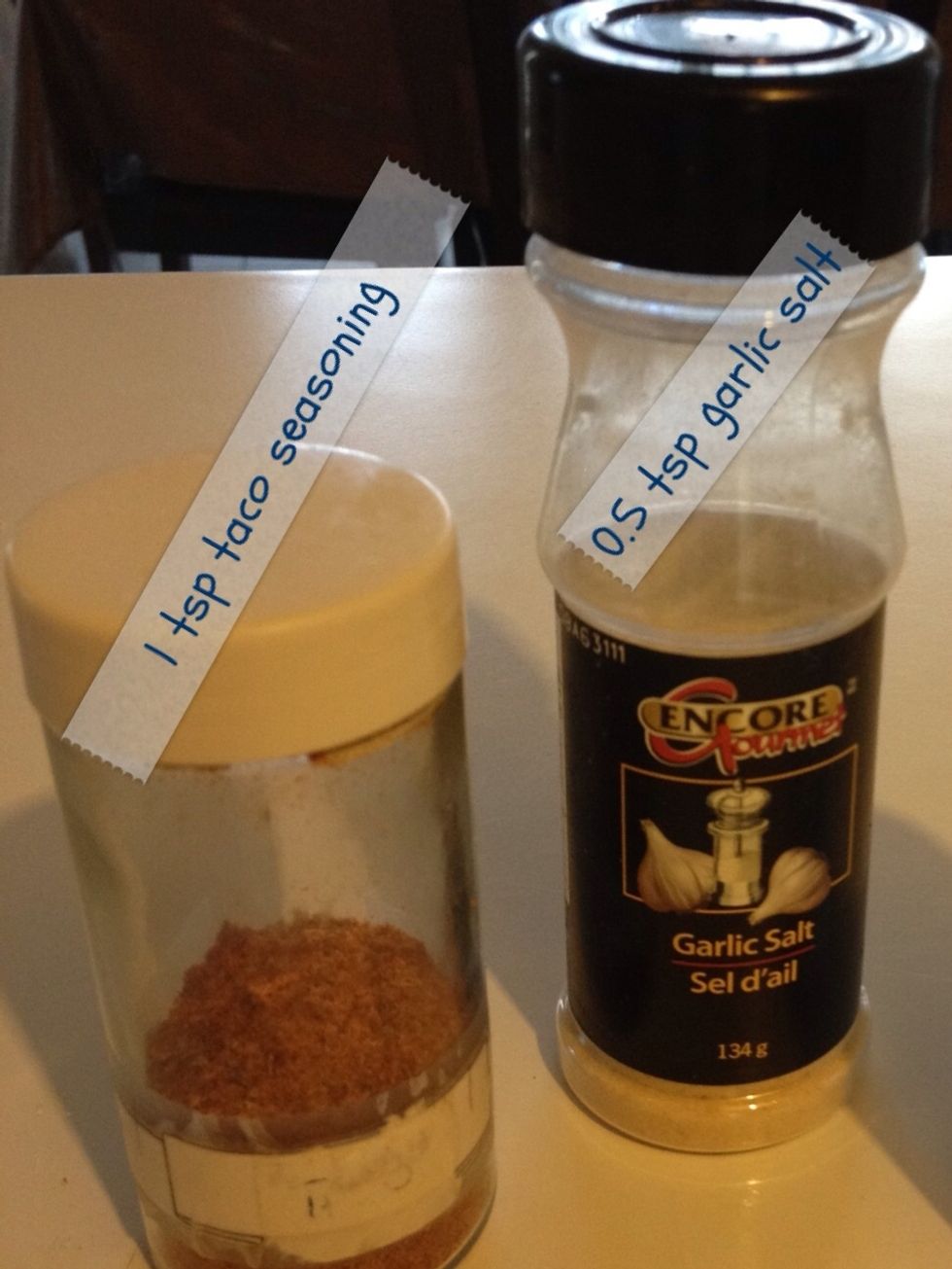 Add seasoning to crumbles