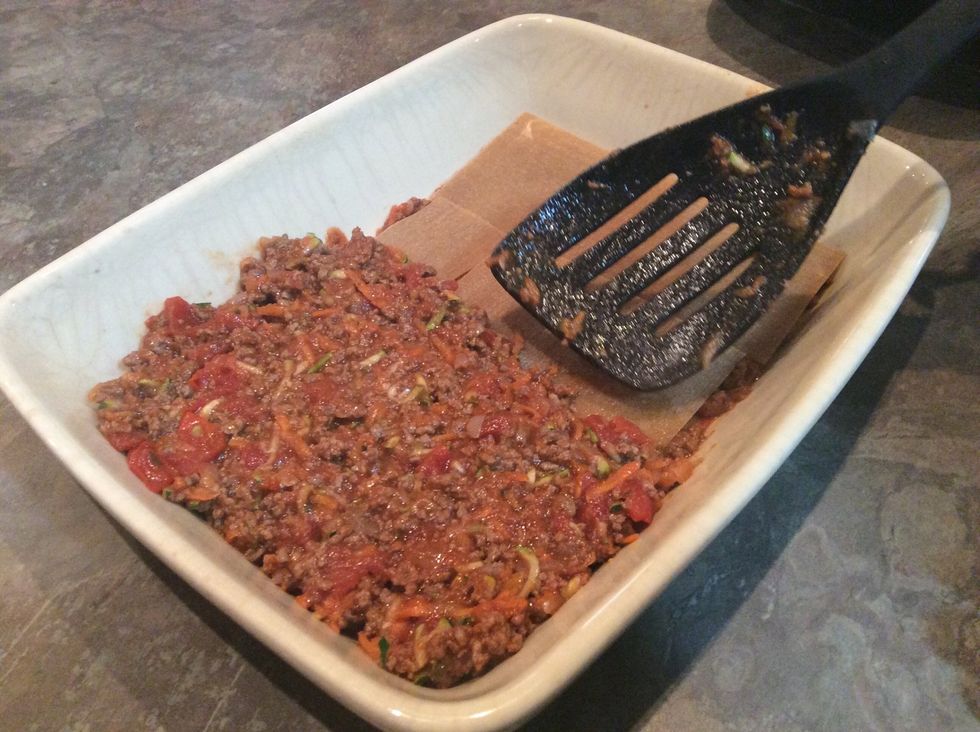 Add second layer of meat.