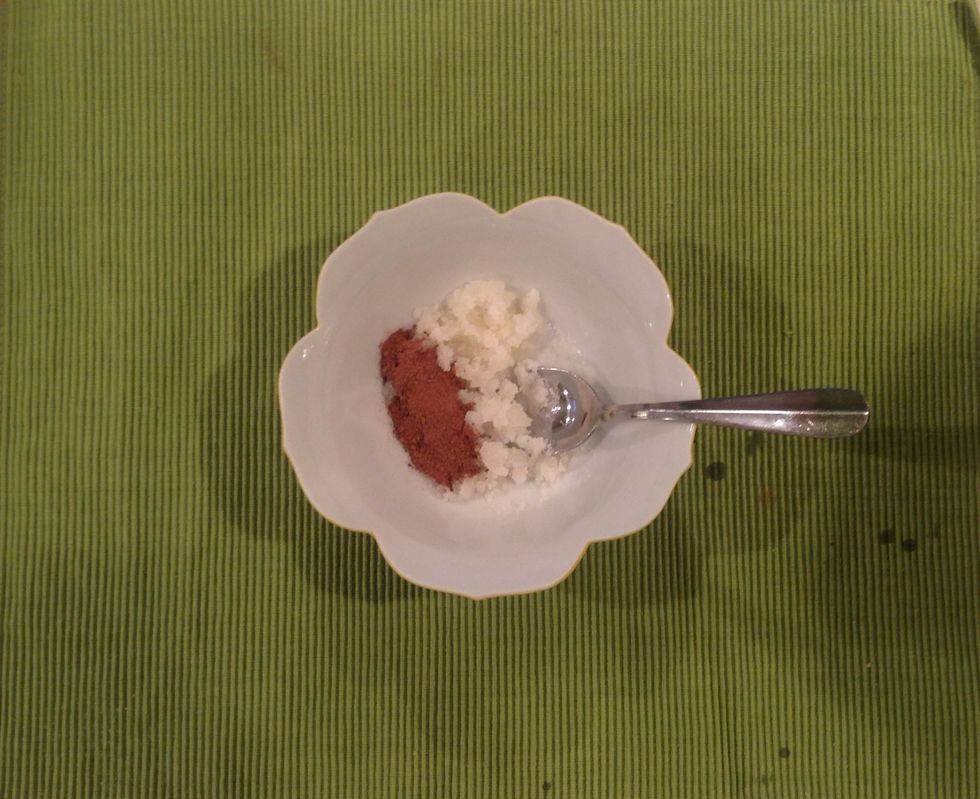 Add separate mix into sugar and oil bowl.