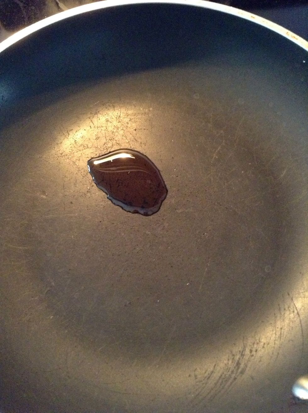 Add sesame oil enough to grease your pan.