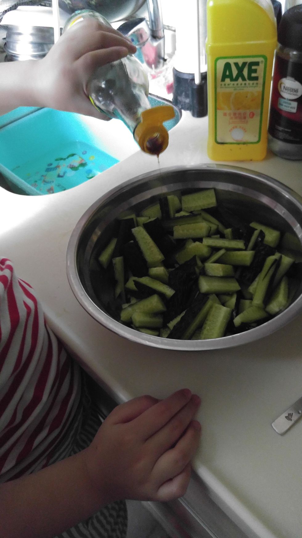 Add sesame oil.