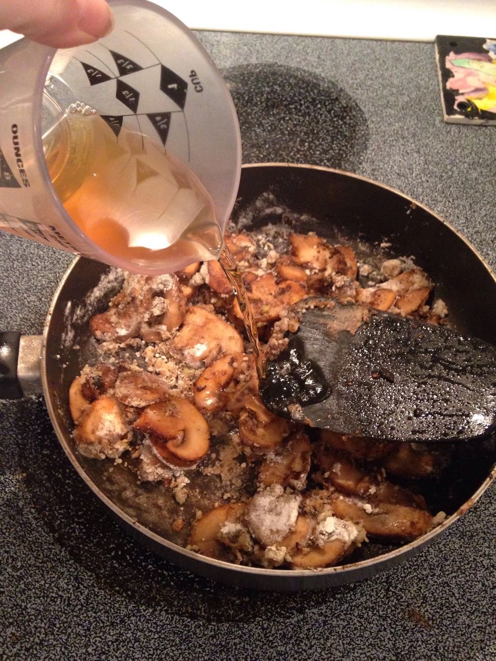 Add sherry and cook until it evaporates.
